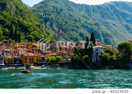 Varenna town in Como lake district, lake village in Italy Varenna town in Como lake district, lake village in Italy 98924936