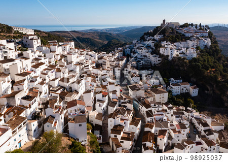 Drone photo of Casares, town in Malga province of Spain Drone photo of Casares, town in Malga province of Spain 98925037