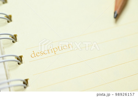wood pencil on white notebook wood pencil on white notebook 98926157
