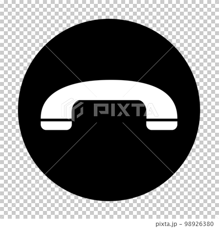 Telephone receiver icon. Icon to end a call. 98926380