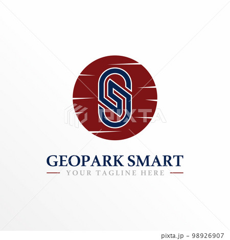 Letter or word GS or SG font in cutting circle block image graphic icon logo design abstract concept vector stock. Can be used as a symbol associated with Initial. 98926907