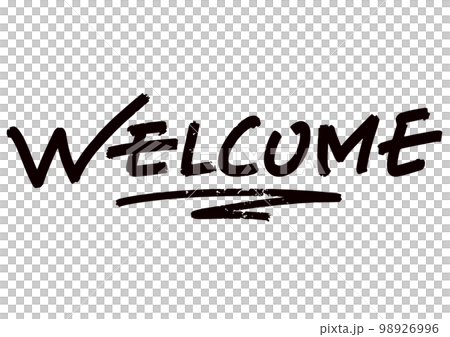 「WELCOME」のアイコン。手書き文字のベクター素材。 98926996