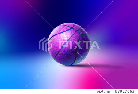 basketball illustration, blue background 98927063