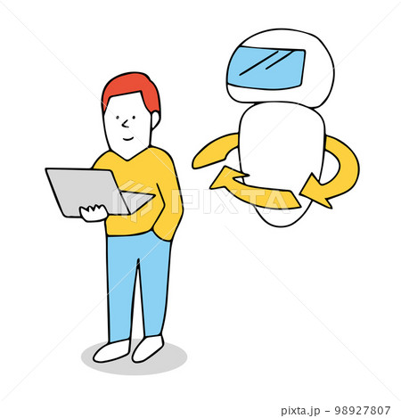 ロボを活用したDXにより業務効率向上するIT人材 ロボを活用したDXにより業務効率向上するIT人材 98927807