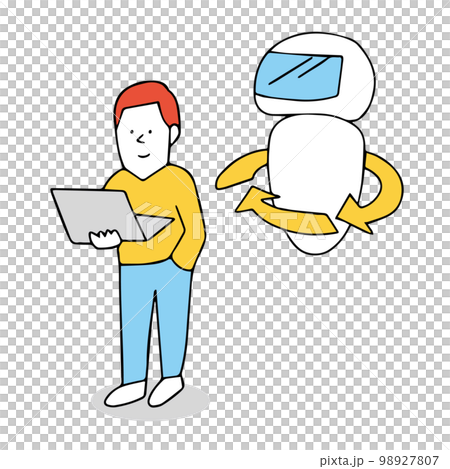 ロボを活用したDXにより業務効率向上するIT人材 ロボを活用したDXにより業務効率向上するIT人材 98927807