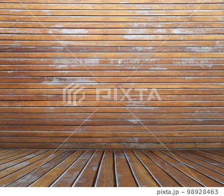 The Old wood wall in room with with empty space. The Old wood wall in room with with empty space. 98928463