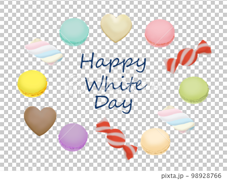 白色情人節快樂和糖果 98928766