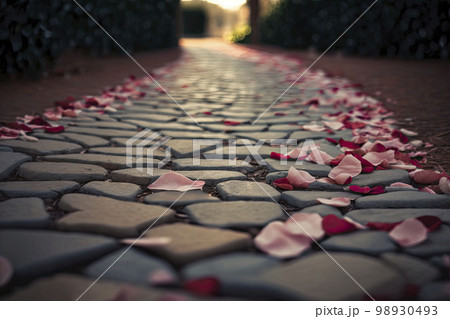 Rose petals background. Generative AI. Rose petals background. Generative AI. 98930493
