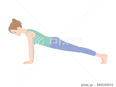 体幹トレーニング　ハイプランク 98930654