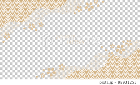 Japanese pattern background illustration gold Japanese pattern background illustration gold 98931253