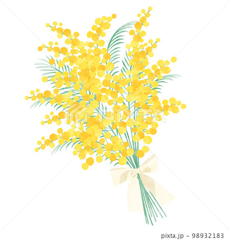 ミモザのブーケのベクターイラスト 98932183