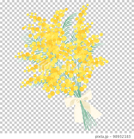 ミモザのブーケのベクターイラスト 98932183