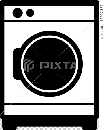 A simple illustration of a drum-type washing machine 98932386