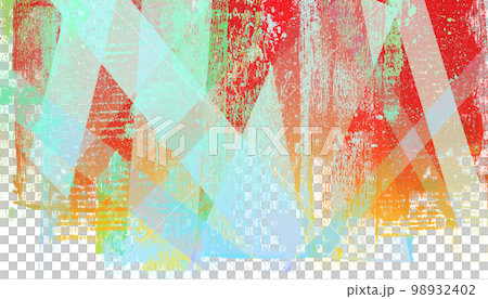 Paint material painted in red and light blue Paint material painted in red and light blue 98932402