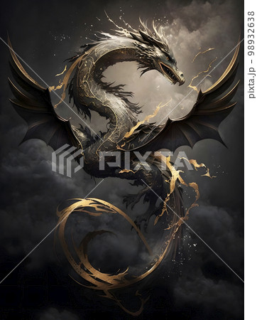 RPGに出てくる伝説のドラゴン「AI生成画像」 98932638