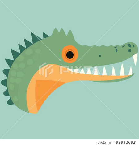 animal face reptile crocodile animal face reptile crocodile 98932692