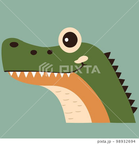 animal face reptile crocodile animal face reptile crocodile 98932694