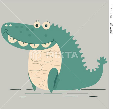 cute crocodile reptile animal body 98932700