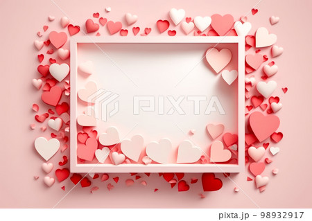 Valentine's day template with an empty space for text 98932917