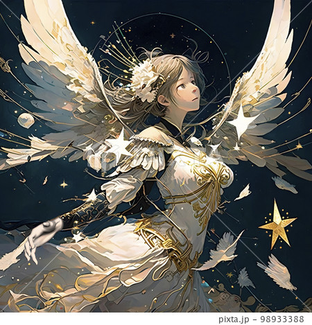 星の海に現れた天使「AI生成画像」 98933388