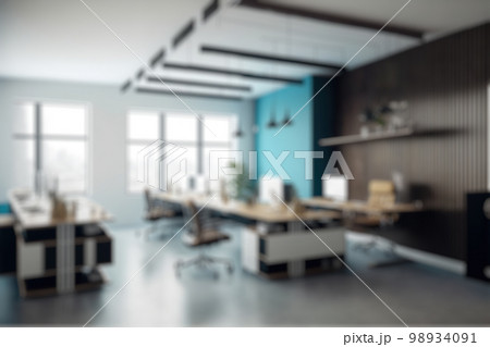 Blur background of modern office interior design. Contemporary workspace for creative business. Blur background of modern office interior design. Contemporary workspace for creative business. 98934091