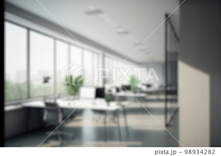 Blur background of modern office interior design. Contemporary workspace for creative business. Blur background of modern office interior design. Contemporary workspace for creative business. 98934282