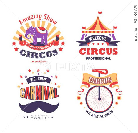 Circus show and carnival party isolated icons performance Circus show and carnival party isolated icons performance 98934729