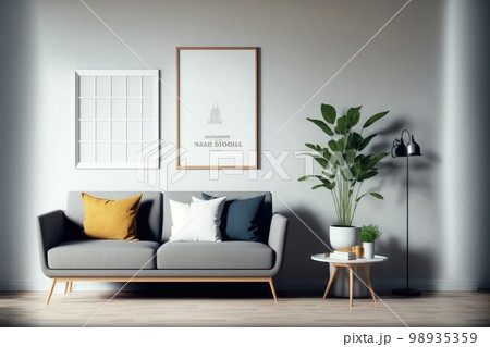 Modern comfortable living room interior design living space 98935359