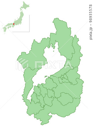 滋賀　地図　市町村　アイコン