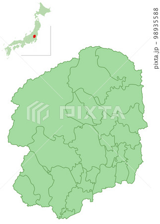 栃木　地図　市町村　アイコン