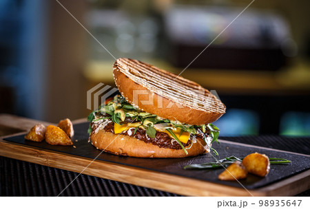 Delicious fresh burger 98935647