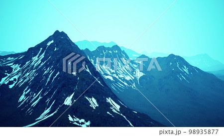 Fog over high mountain peak Fog over high mountain peak 98935877