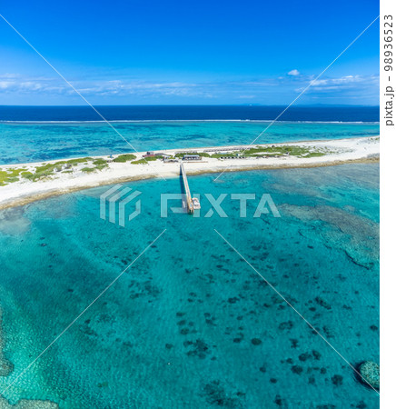 1月沖縄・離島　ナガンヌ島の全景 98936523