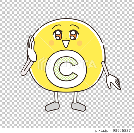 維生素 C 插圖字符 維生素 C 插圖字符 98936827