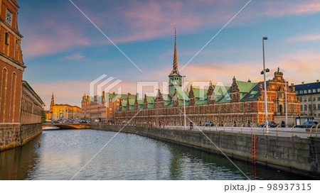 Cityscape of downtown Copenhagen city skyline in Denmark 98937315