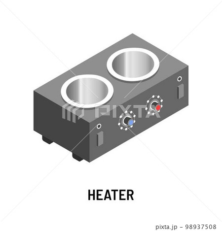 Heater isolated object heating device with temperature regulators Heater isolated object heating device with temperature regulators 98937508