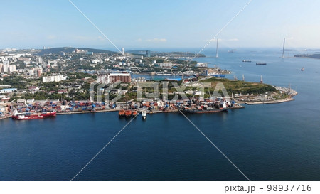 The city of Vladivostok from a bird's-eye view. The city of Vladivostok from a bird's-eye view. 98937716