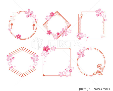 桜 春 花びら フレーム枠 桜 春 花びら フレーム枠 98937964