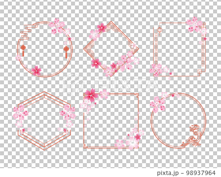 桜 春 花びら フレーム枠 桜 春 花びら フレーム枠 98937964