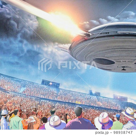 UFOが勝利チ-ムに祝砲を撃った 98938747