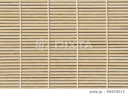 White Asian bamboo mat texture. Horizontal background White Asian bamboo mat texture. Horizontal background 98939013