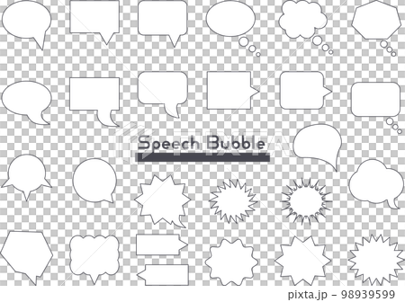 簡單的語音氣泡圖集 98939599