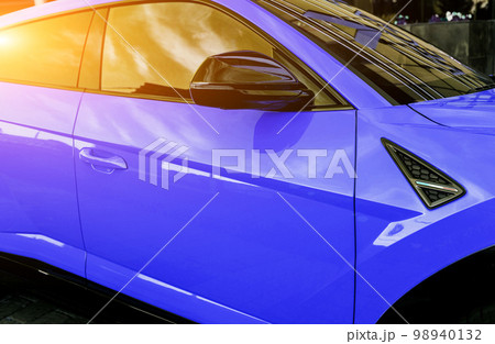 Blue expensive car. Blue expensive car. 98940132