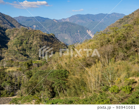 Green mountains and beautiful sky Green mountains and beautiful sky 98941081