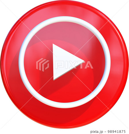 Play 3D social media icon. 98941875