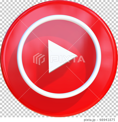 Play 3D social media icon. 98941875