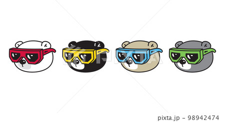Bear vector polar bear icon sunglasses face head character cartoon logo teddy symbol doodle animal illustration isolated design Bear vector polar bear icon sunglasses face head character cartoon logo teddy symbol doodle animal illustration isolated design 98942474