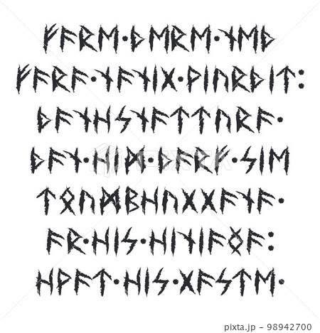 Sample Viking Scandinavian runes text 98942700