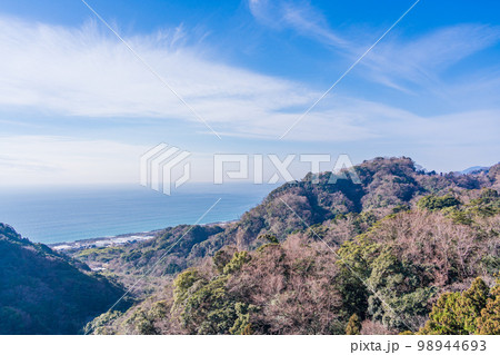 (静岡県)久能山ロープウェイから望む焼津側 (静岡県)久能山ロープウェイから望む焼津側 98944693