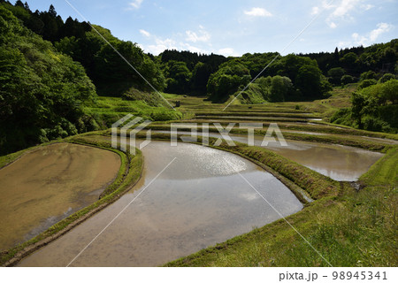 石畑の棚田、茂木、栃木県 石畑の棚田、茂木、栃木県 98945341